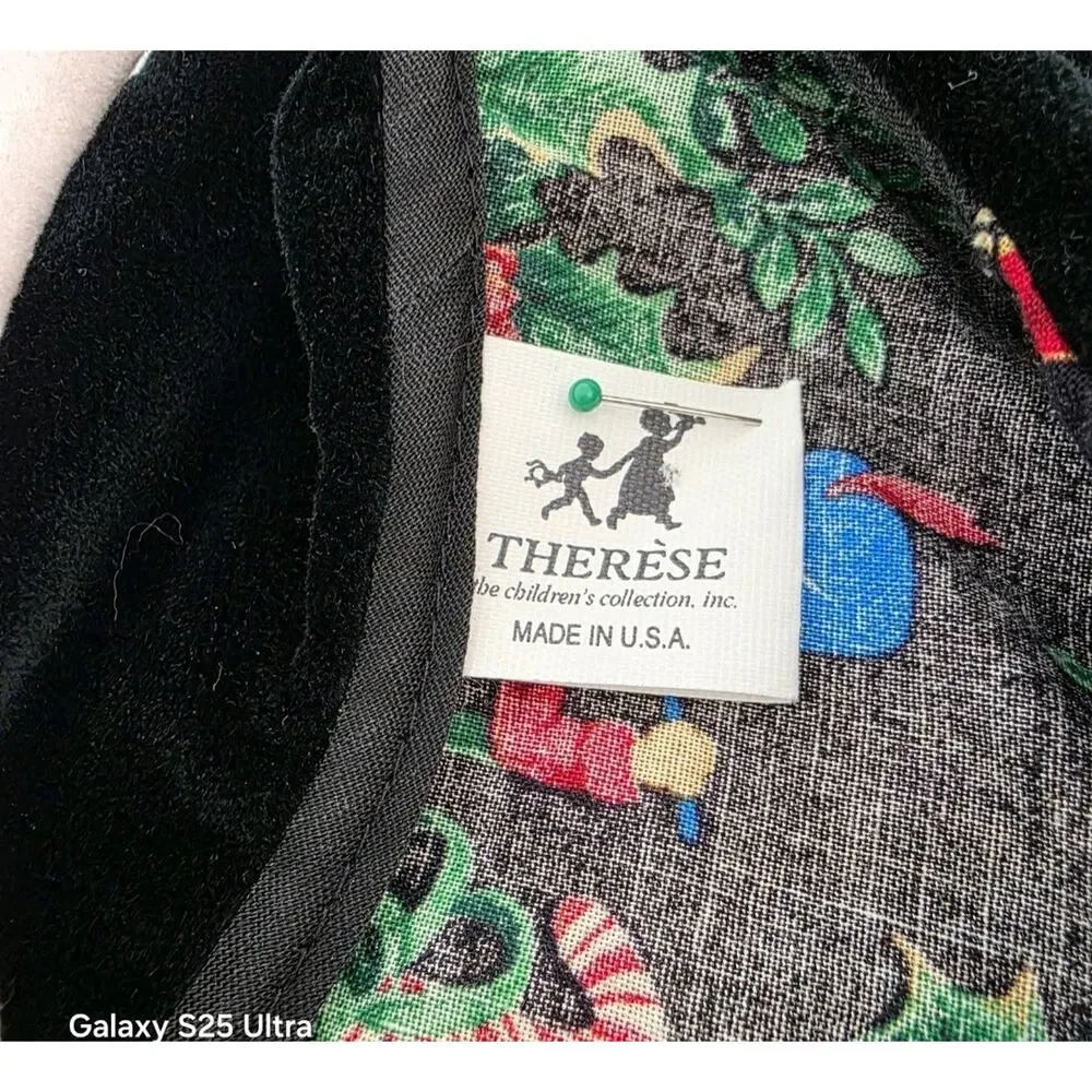 Therese Childs Christmas‎ Dress Sz 10 Xmas Design Y2k Velvet Collar Holiday